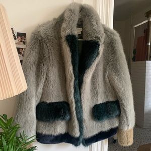 Anthropologie Faux Fur Coat